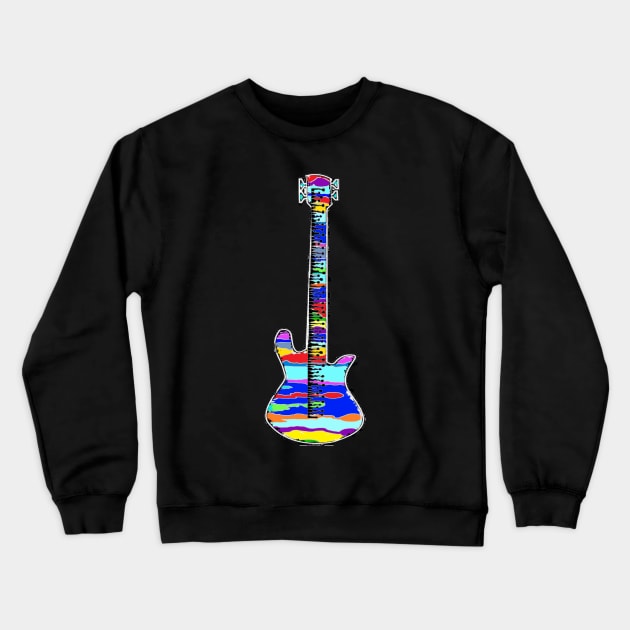 bass, guitar, bassist, pop art Crewneck Sweatshirt by LowEndGraphics